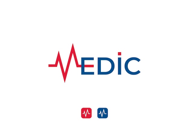 Tipografía letra m logotipo médico