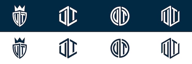 Tipografía letra UT letra TU diseño del logotipo