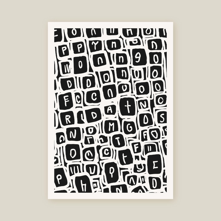 Vector tipografía letras patrón abstracto