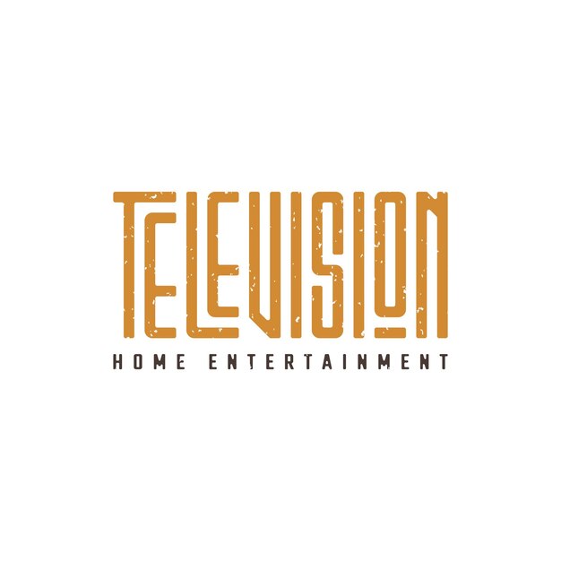 Tipografía de letras para televisión Perfecta para el diseño de camisetas