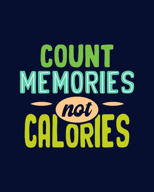 Tipografía de letras vectoriales Diseño de camisetas Tipografía de alimentos