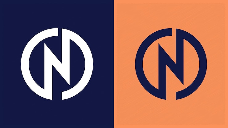 Vector tipografía del logotipo del círculo n