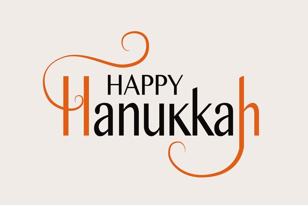 Tipografía de logotipo, insignia e icono de Happy Hanukkah. Colección de vectores de elementos de letras para Hanukkah. Cartel de feliz Hanukkah. Plantilla para postal, tarjeta de invitación o su diseño