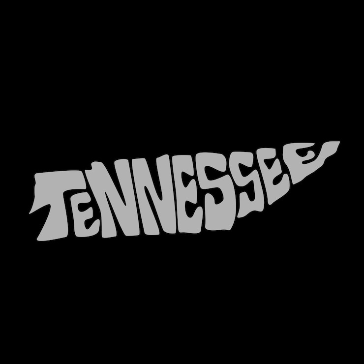 Vector tipografía del mapa de tennessee tipografía del mapa del estado de tennessee letras de tennessee