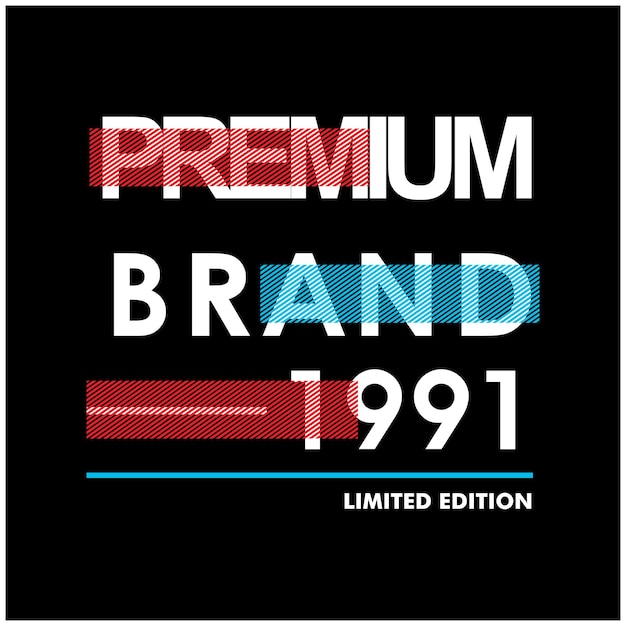 Tipografía de marca premium estilo vintage vector premium