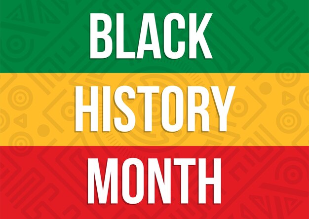 Vector tipografía del mes de la historia negra
