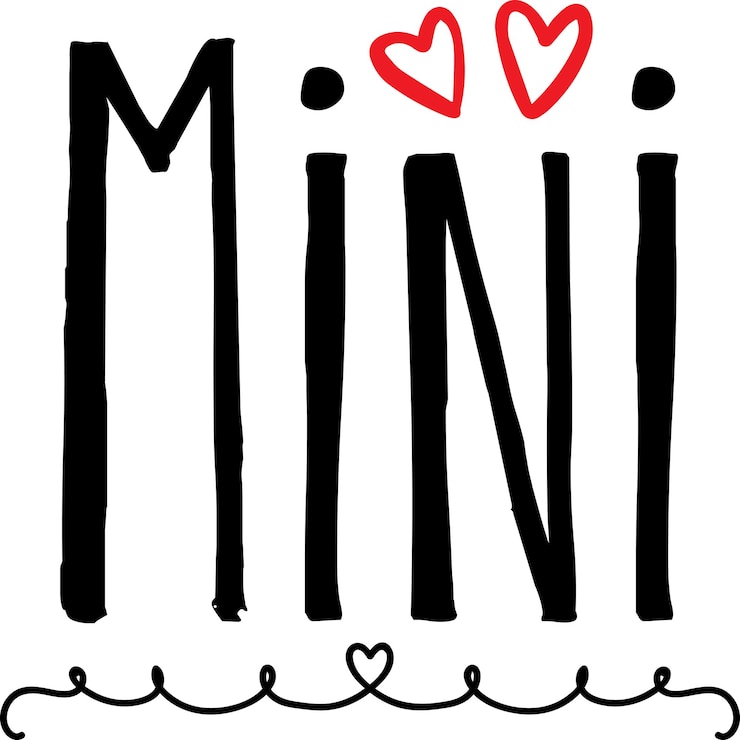 Vector la tipografía de mini mamá