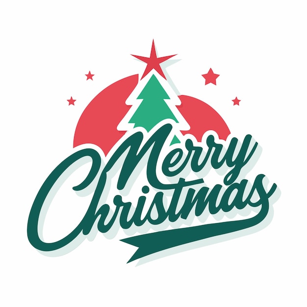 Tipografía minimalista del logotipo navideño para el arte vectorial de camisetas