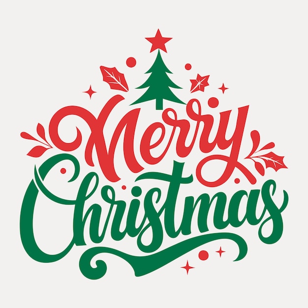 Tipografía minimalista del logotipo navideño para el arte vectorial de camisetas