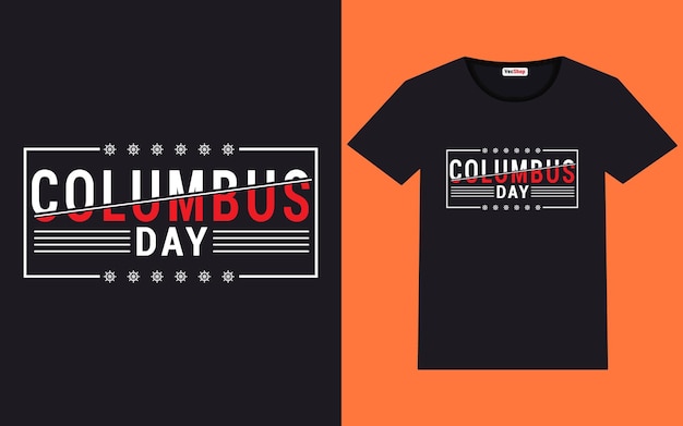 Tipografía moderna del Día de la Raza y diseño gráfico de camisetas
