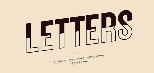 Tipografía moderna de estilo de fuente vectorial para camisetas, juegos, libros, carreras, infografías, gráficos en movimiento, promoción de videos, decoración de carteles, impresión de pancartas, tipografía de moda10 eps