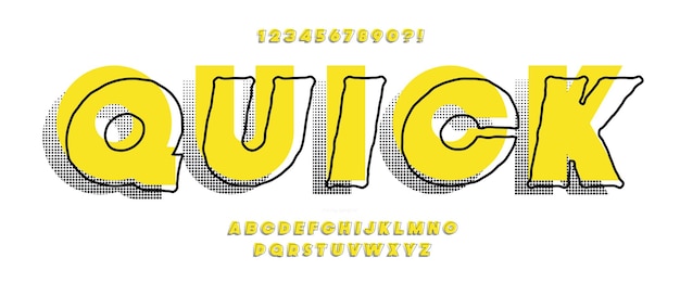 Tipografía moderna de vectores rápidos de fuentes