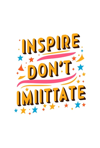 tipografía motivacional diseño de camisetas para p