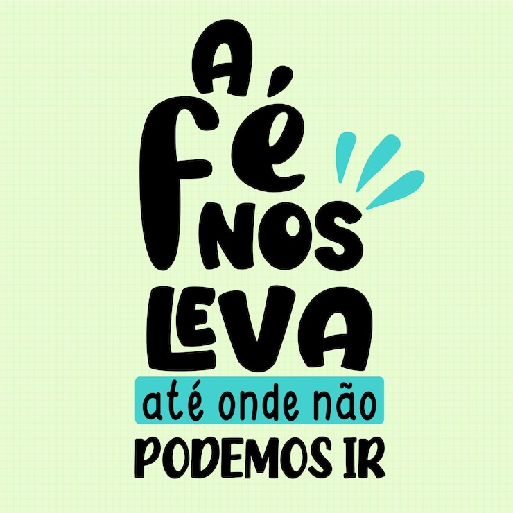 Vector tipografía motivacional en portugués brasileño