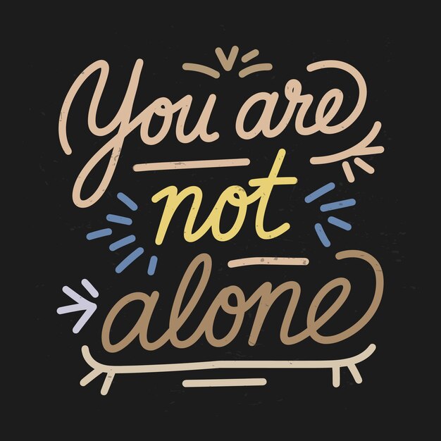 La tipografía motivadora para la salud mental apoya las palabras de paz