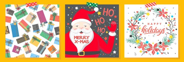 Tipografía de Navidad y año nuevo.