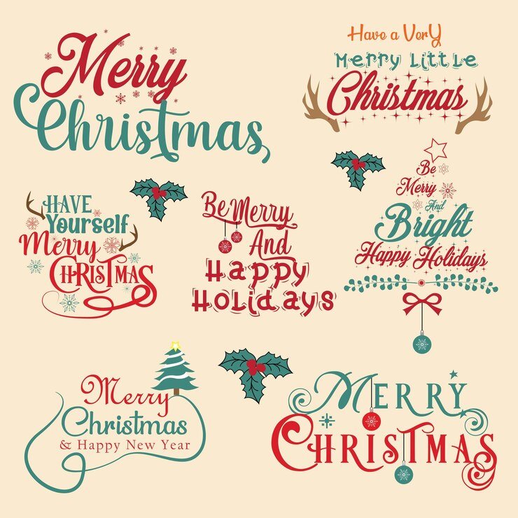 Tipografía navideña y diseño de citas