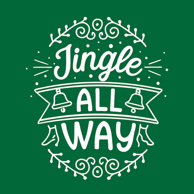 La tipografía navideña festiva Jingle todo el camino