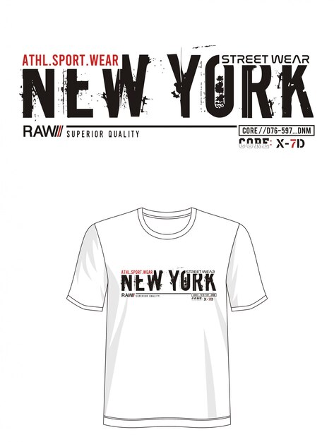 Tipografía new york para camiseta estampada