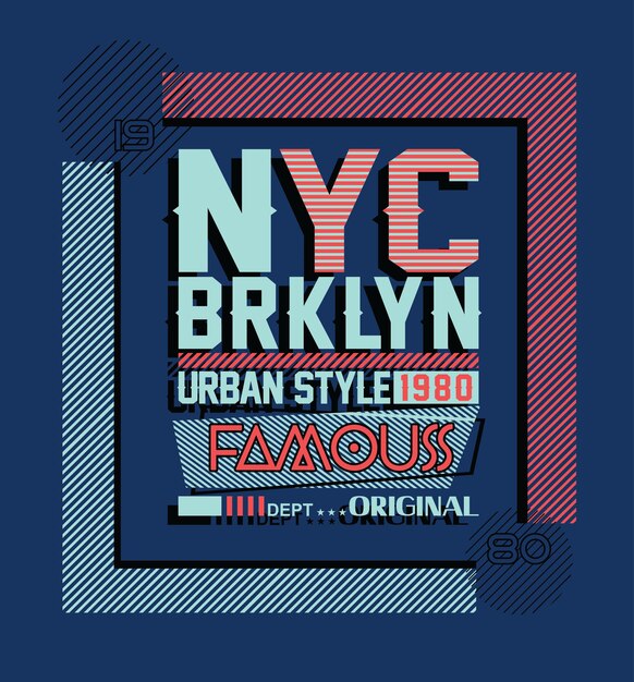 Tipografía de nueva york para imprimir ilustración camiseta vector arte vintage