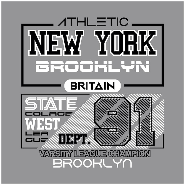 Tipografía de nueva york para imprimir ilustración camiseta vector arte vintage