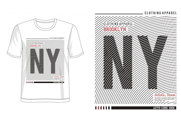 Tipografía ny para camiseta