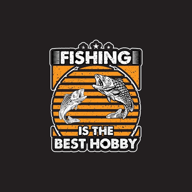 tipografía de pesca diseño vectorial de camiseta