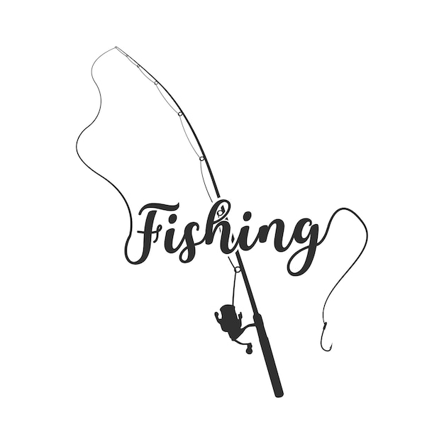 Tipografía de pesca con estilo Diseño de pesca creativo Aficionados a la pesca Tee Pesca única