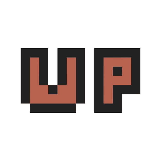 Tipografía pixelada UP para juegos y proyectos retro