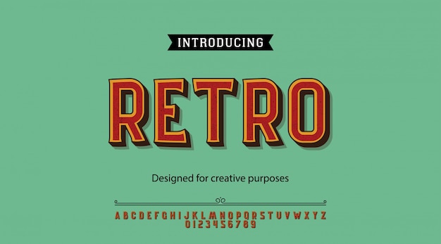 Tipografía retro. Para etiquetas y diferentes diseños tipográficos.