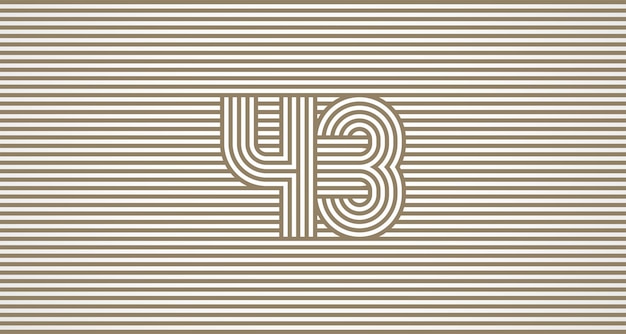 Tipografía retro con el número 43