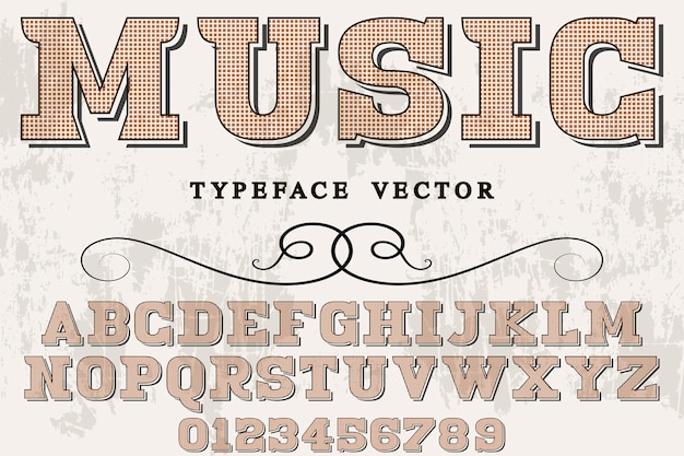 Vector tipografía retro tipografia música