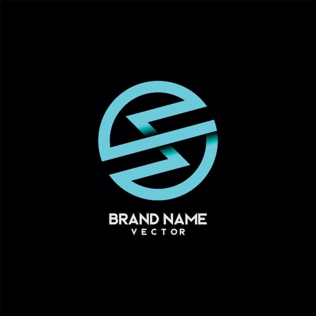 Tipografía S letra Logo Design Vector