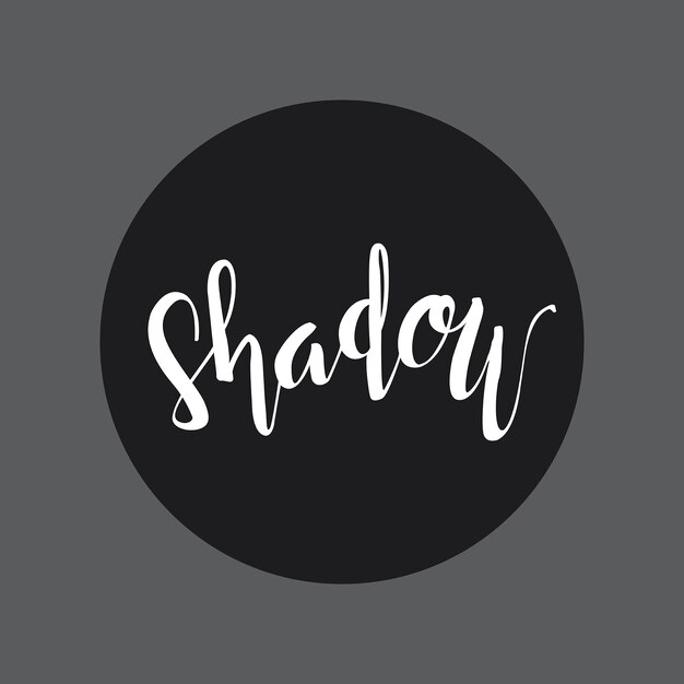 Tipografía shadow handlettering