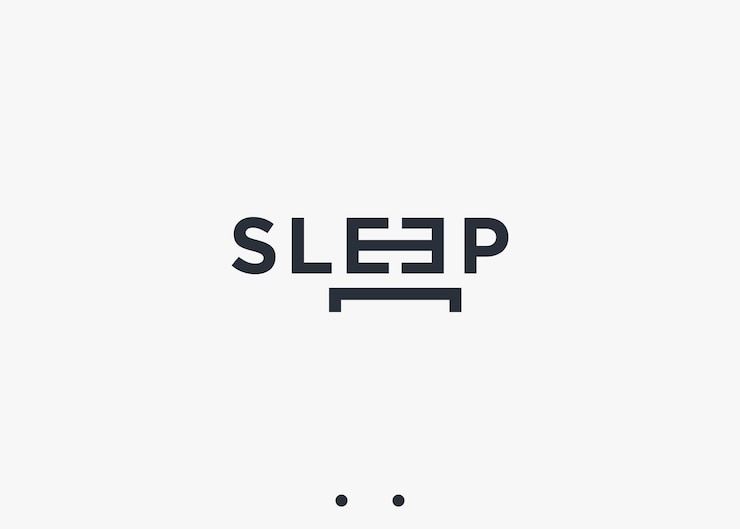Vector tipografía sueño diseño de logotipo ilustración de silueta vectorial