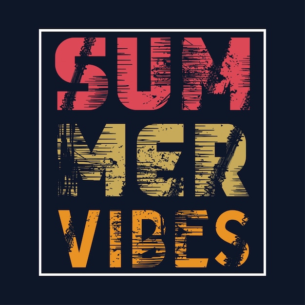 Vector tipografía summer vibes