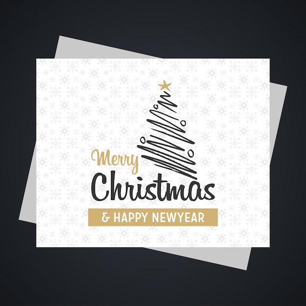 Vector tipografía de tarjeta de saludos de navidad