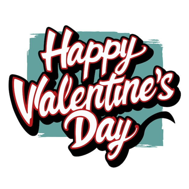 Tipografía con el tema del amor del día de San Valentín