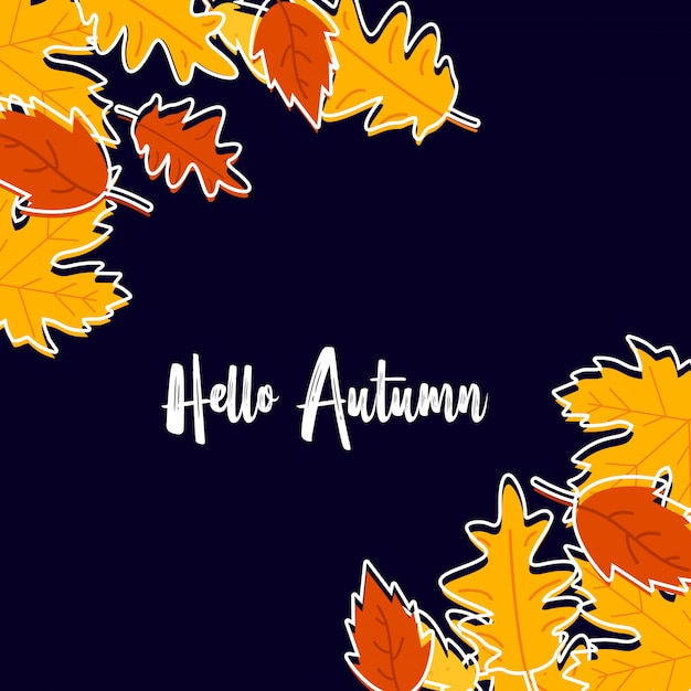 Tipografía de la temporada de otoño con vector de diseño creativo