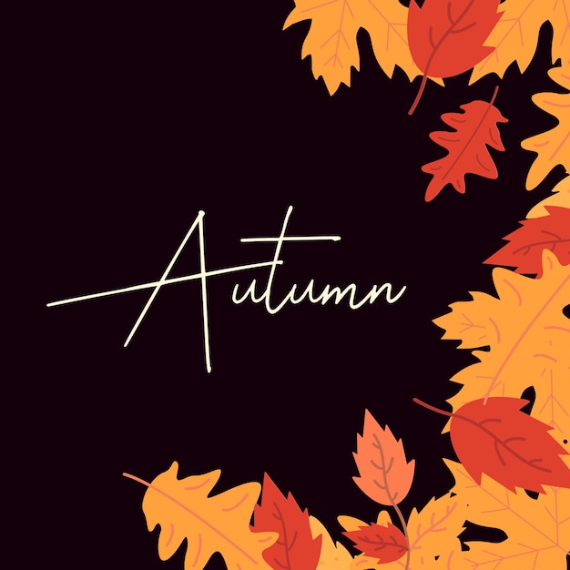 Tipografía de la temporada de otoño con vector de diseño creativo