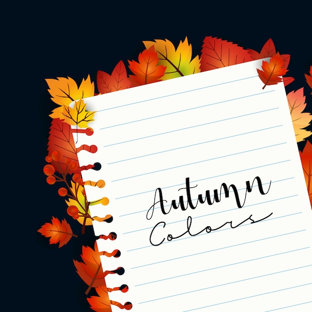 Tipografía de la temporada de otoño con vector de diseño creativo