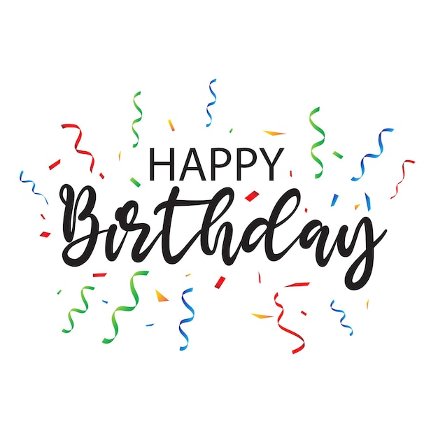 tipografía de texto de feliz cumpleaños