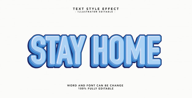 Tipografía de texto Stay Home