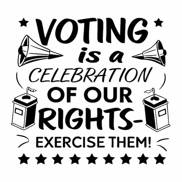 Tipografía del texto de la votación del día de las elecciones