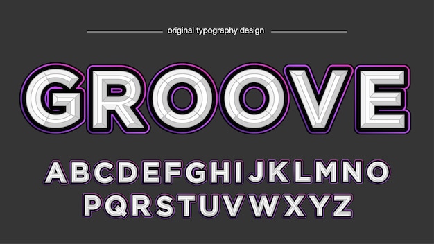 Tipografía de trazo colorido para juegos 3D
