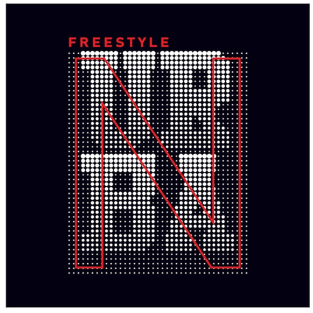 Tipografía urbana freestyle estilo vintage vector premium