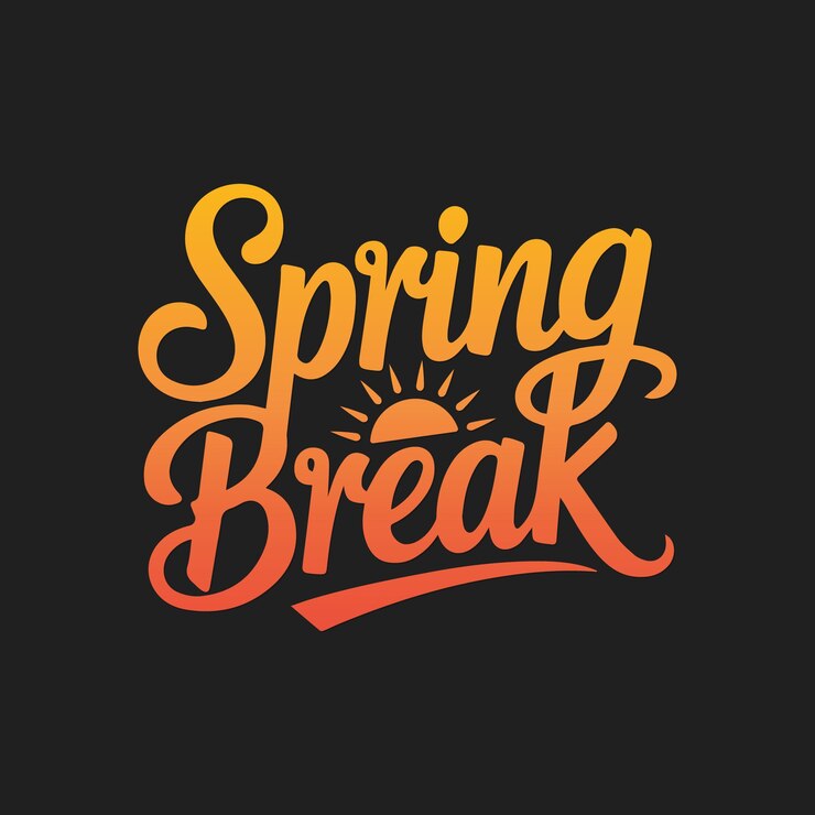 Vector tipografía de vacaciones de primavera para la diversión del verano