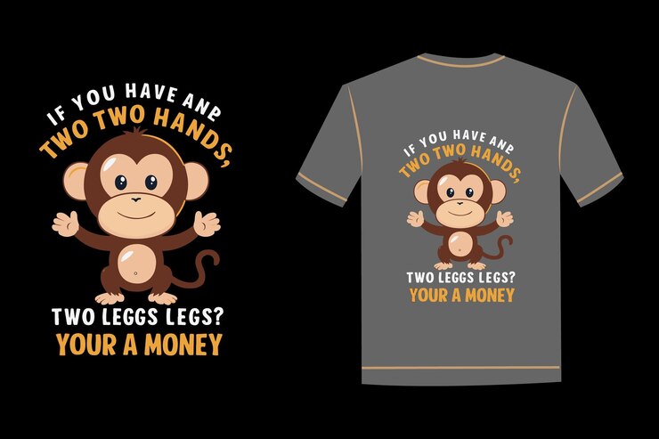 Vector tipografía con un vector de mono diseño clásico de camiseta