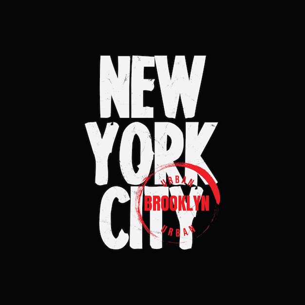 Tipografía vectorial de la ciudad de Nueva York Ilustración de diseño de camisetas