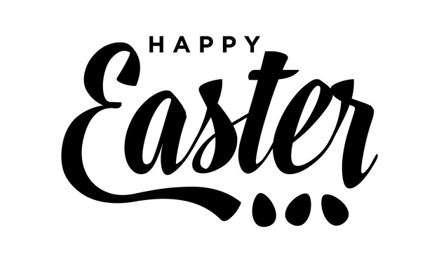Tipografía vectorial feliz de Pascua Ilustración vectorial de fondo